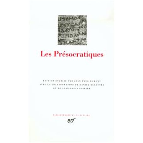 Les Présocratiques