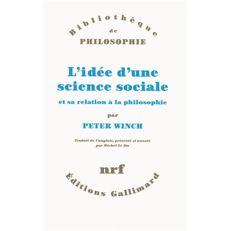 L'idée d'une science sociale et sa relation à la philosophie