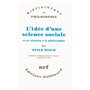 L'idée d'une science sociale et sa relation à la philosophie