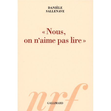 Nous, on n'aime pas lire