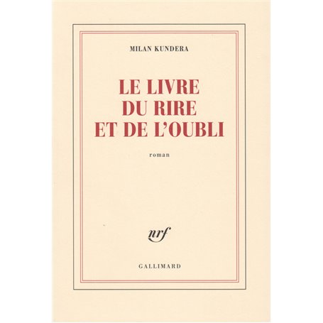 Le livre du rire et de l'oubli