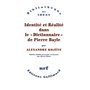 Identité et Réalité dans le "Dictionnaire" de Pierre Bayle