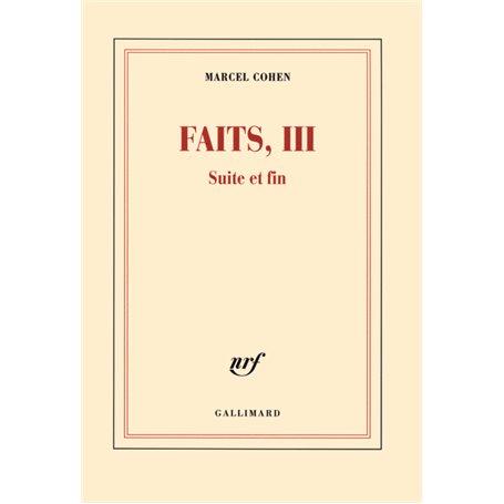 Faits, III