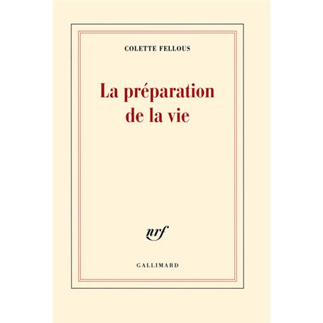 La préparation de la vie