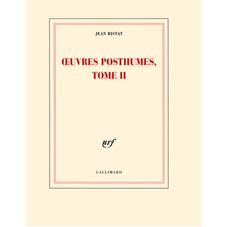 uvres posthumes, tome II