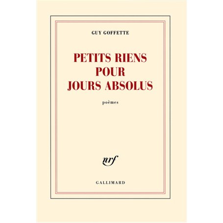 Petits riens pour jours absolus