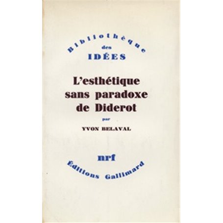 L'Esthétique sans paradoxe de Diderot