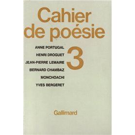 Cahier de poésie