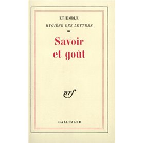 Savoir et goût