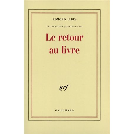 Le retour au livre