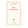 Rôle de plaisance
