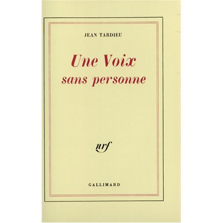 Une Voix sans personne