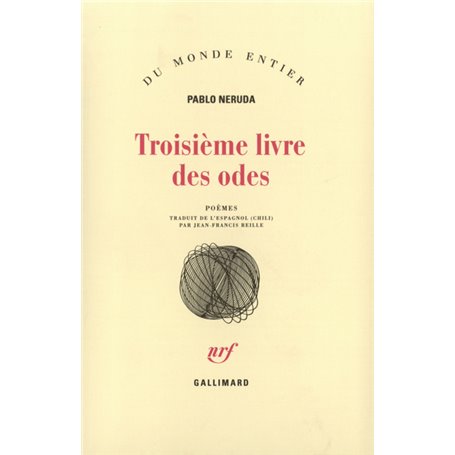 Troisième livre des odes