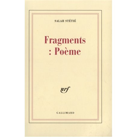Fragments : Poème