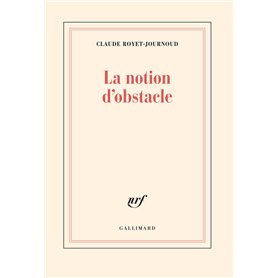 La Notion d'obstacle