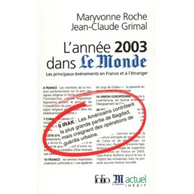 L'Année 2003 dans "Le Monde"