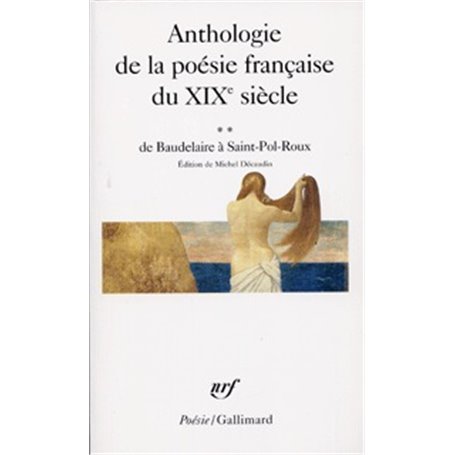 Anthologie de la poésie française du XIX siècle