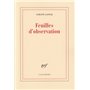 Feuilles d'observation