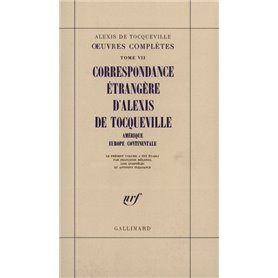 Correspondance étrangère d'Alexis de Tocqueville