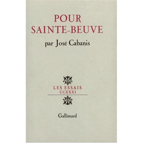 Pour Sainte-Beuve