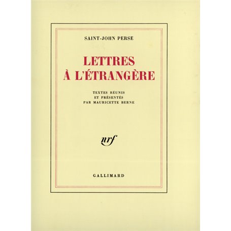 Lettres à l'Étrangère