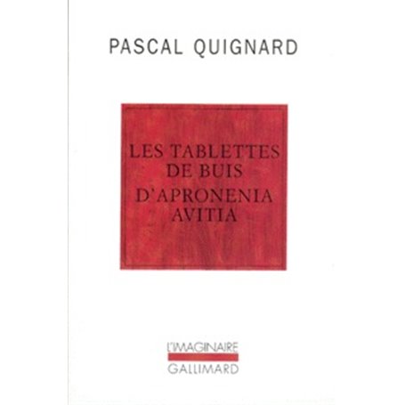 Les Tablettes de buis d'Apronenia Avitia