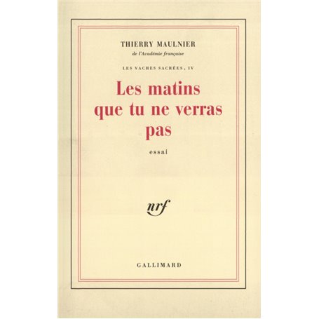 Les matins que tu ne verras pas