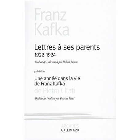 Lettres à ses parents