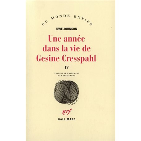 Une année dans la vie de Gesine Cresspahl