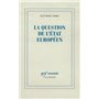 La Question de l'État européen