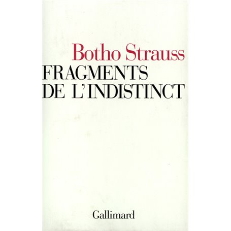 Fragments de l'indistinct