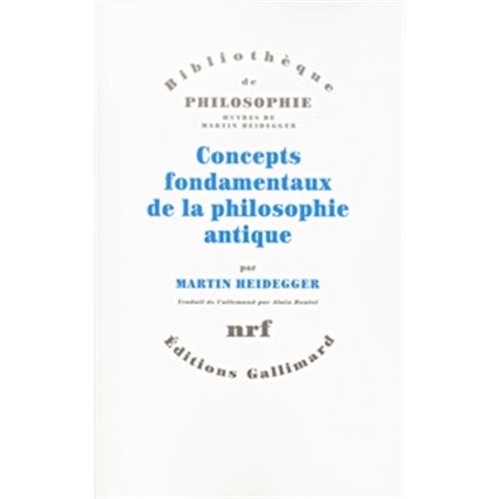 Concepts fondamentaux de la philosophie antique