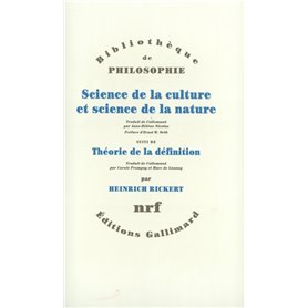 Science de la culture et science de la nature / Théorie de la définition