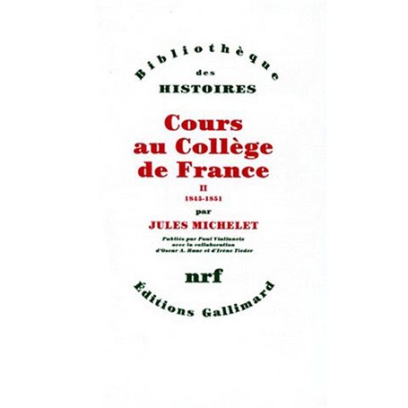 Cours au Collège de France (1838-1851)