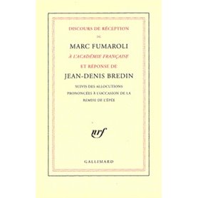 Discours de réception de Marc Fumaroli à l'Académie française et réponse de Jean-Denis Bredin