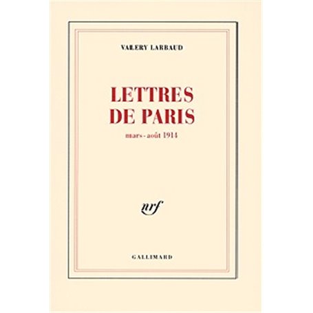 Lettres de Paris pour le "New Weekly"