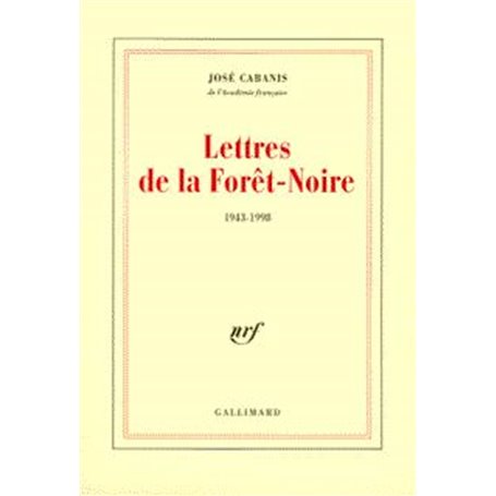 Lettres de la Forêt-Noire