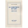 Le complément de sujet