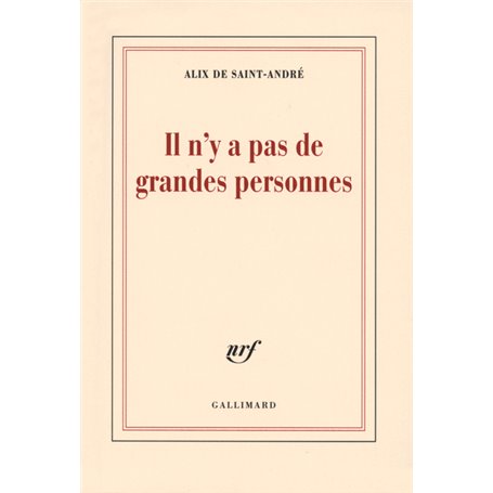 Il n'y a pas de grandes personnes