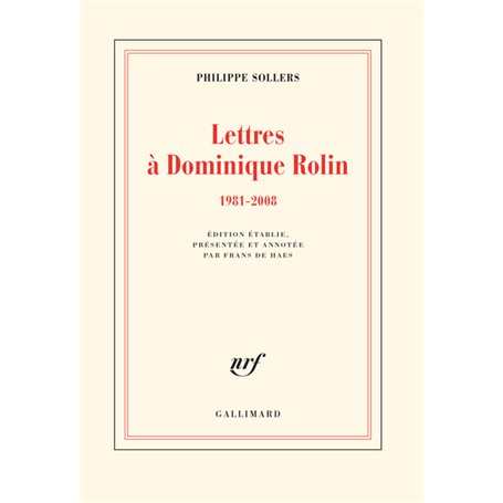 Lettres à Dominique Rolin