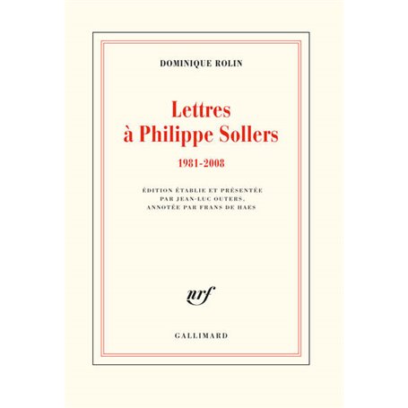 Lettres à Philippe Sollers