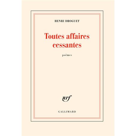 Toutes affaires cessantes