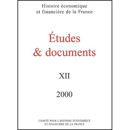 ÉTUDES ET DOCUMENTS - 2000