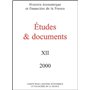 ÉTUDES ET DOCUMENTS - 2000