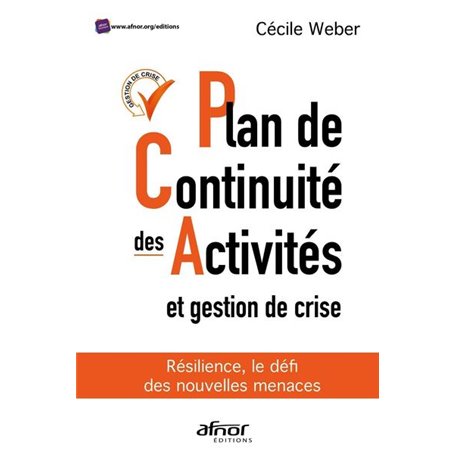 Plan de continuité des activités et gestion de crise