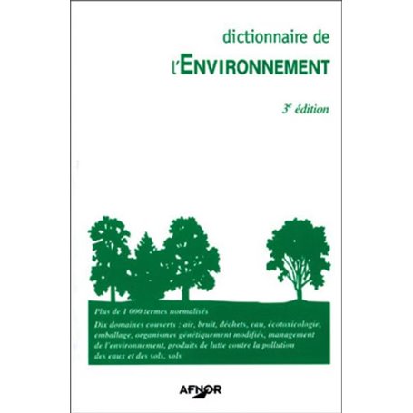 Dictionnaire de l'environnement