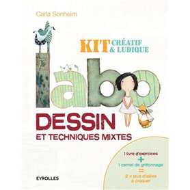 Labo dessin et techniques mixtes : Kit créatif et ludique