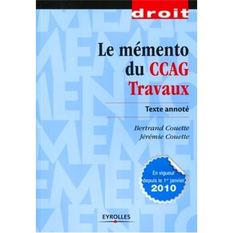 Le mémento du CCAG Travaux