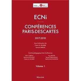 ECNI ? conférences paris-Descartes ? volume 1 ? 2017-2018