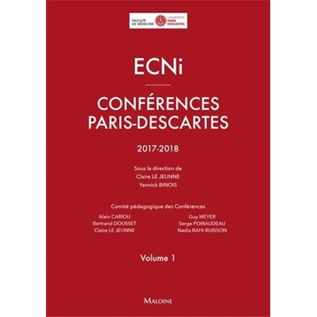 ECNI ? conférences paris-Descartes ? volume 1 ? 2017-2018